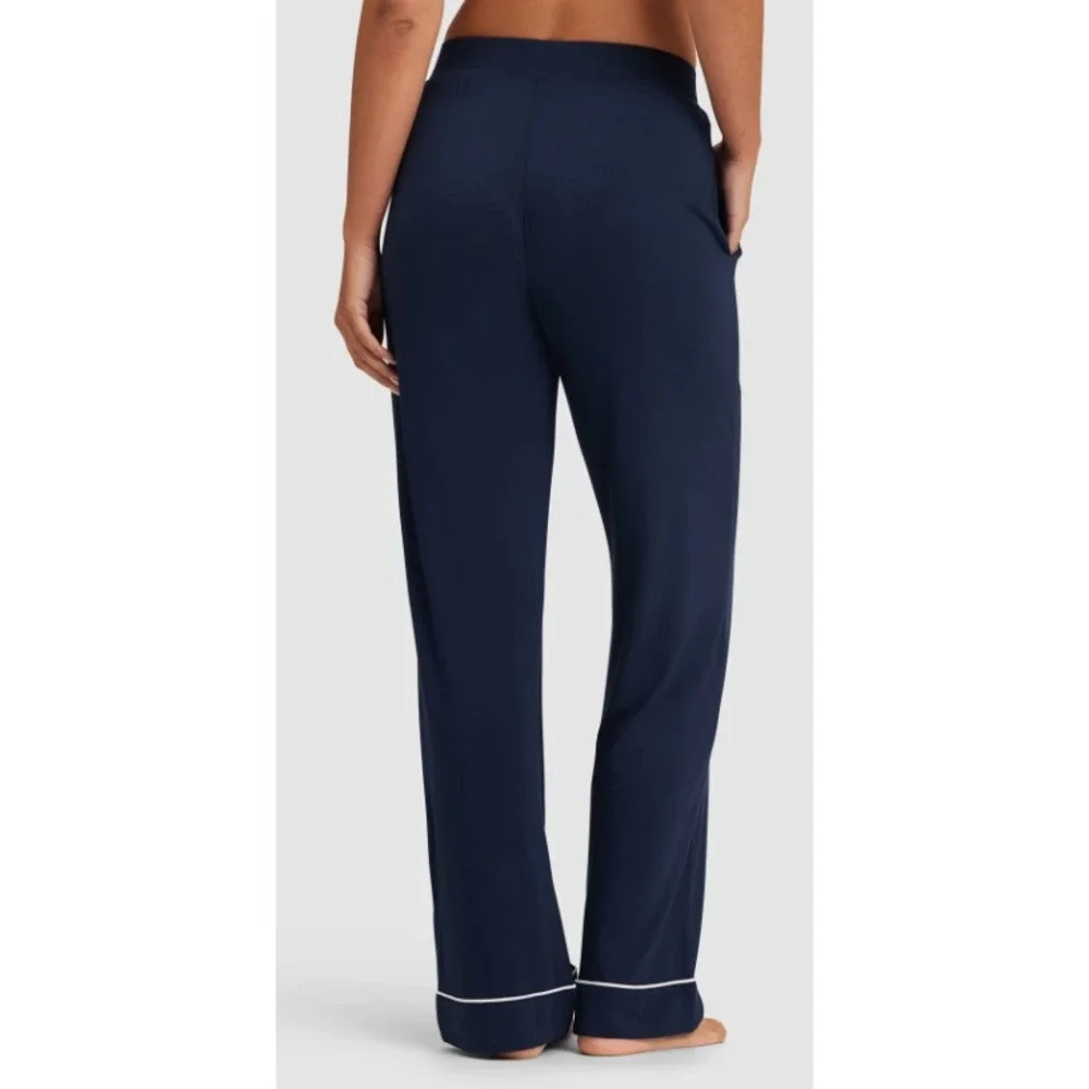 Cozy Earth Bamboo Stretch Knit Pajama Pants in Navy Women's Size XXL Tall NWT